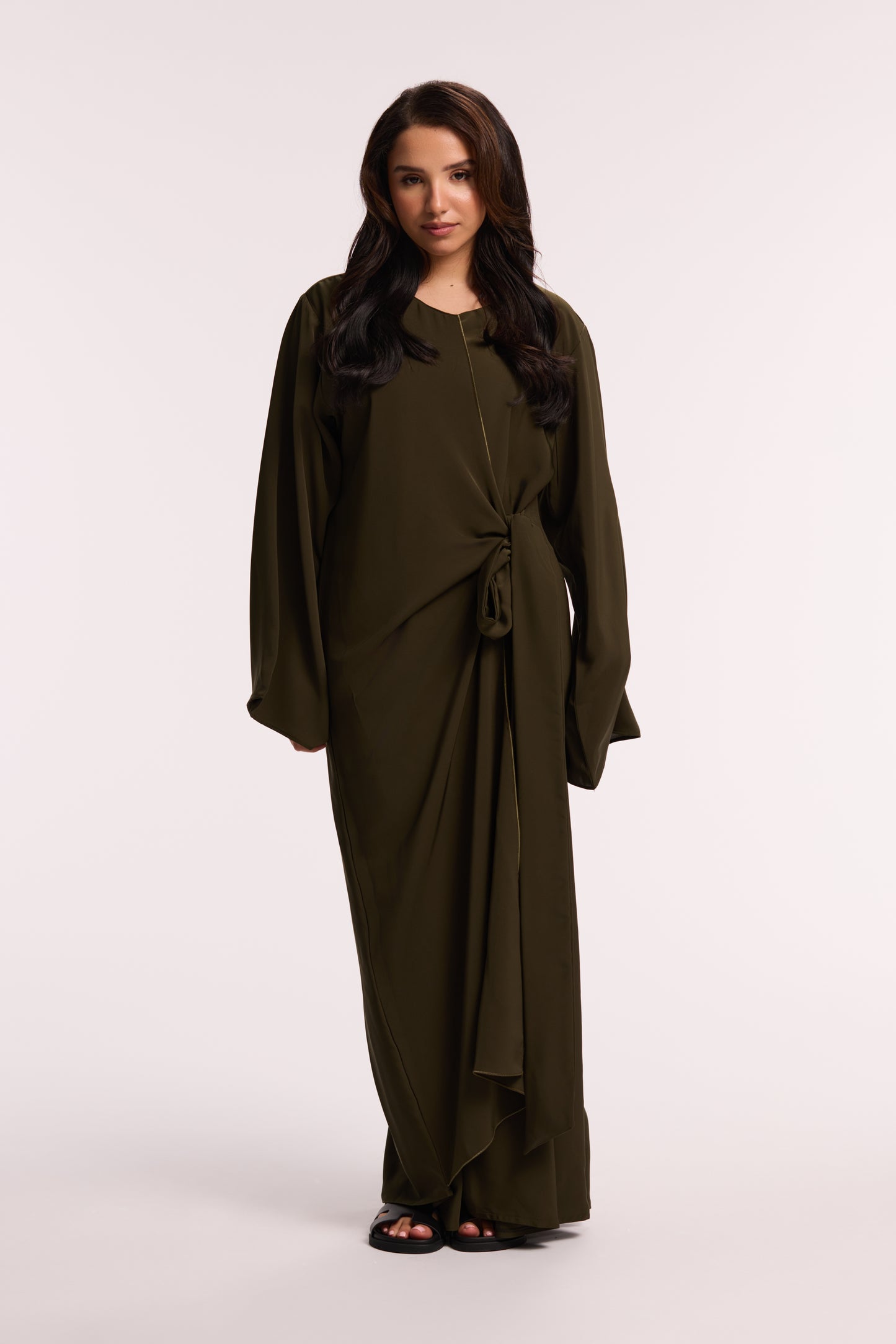 LD WRAP ABAYA OLIVE GREEN