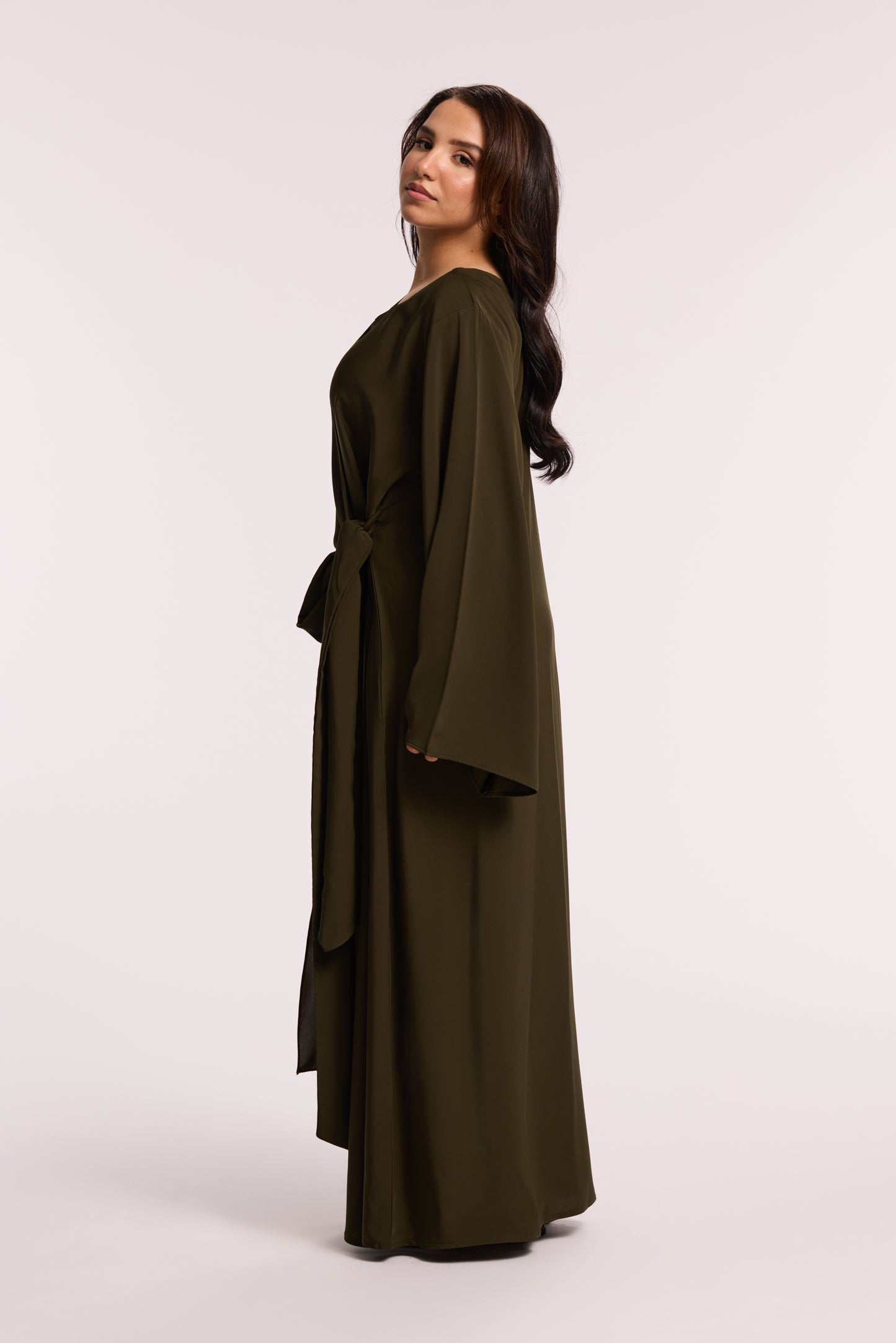 LD WRAP ABAYA OLIVE GREEN