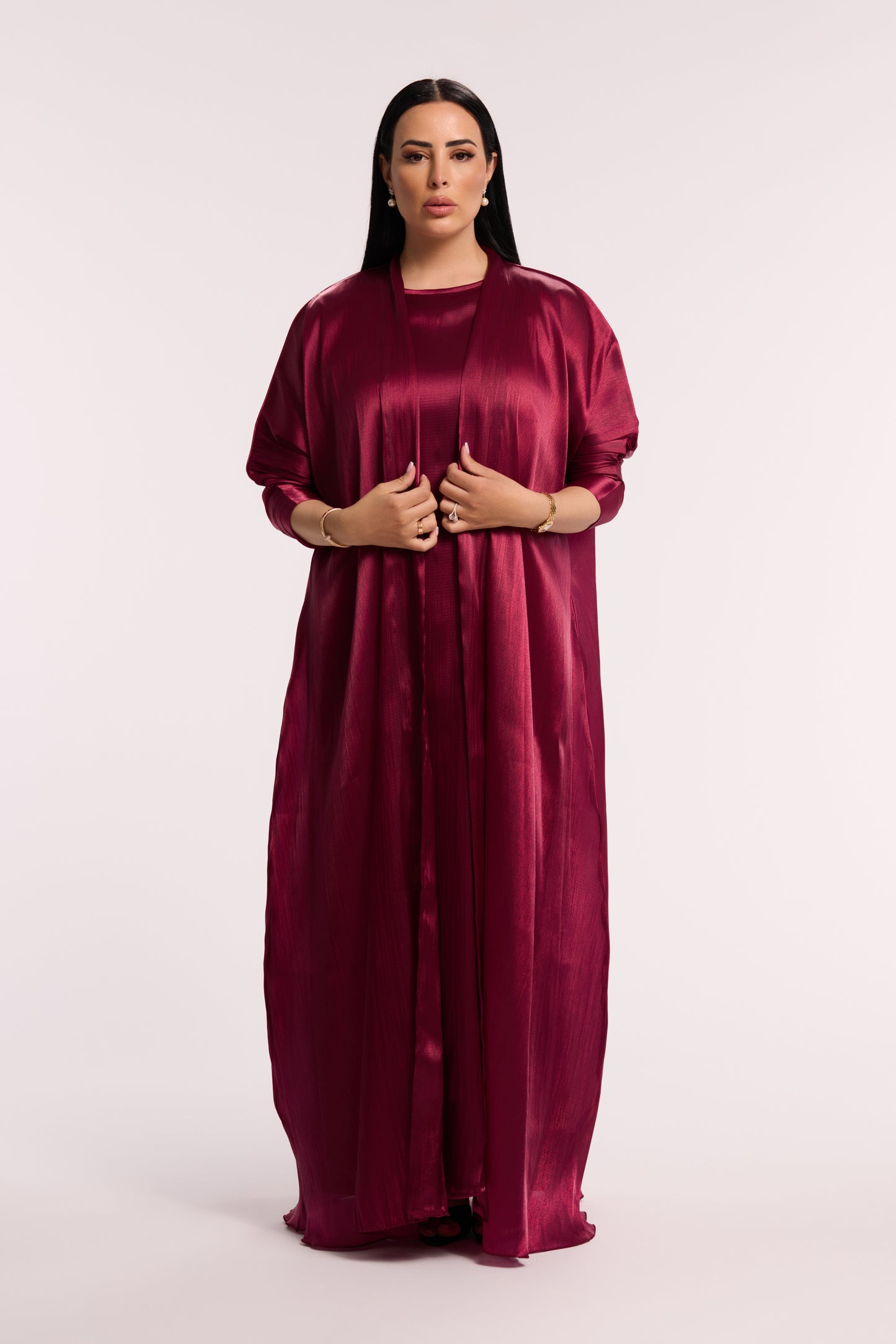 LD ABAYA AIRY ORGANZA MAROON