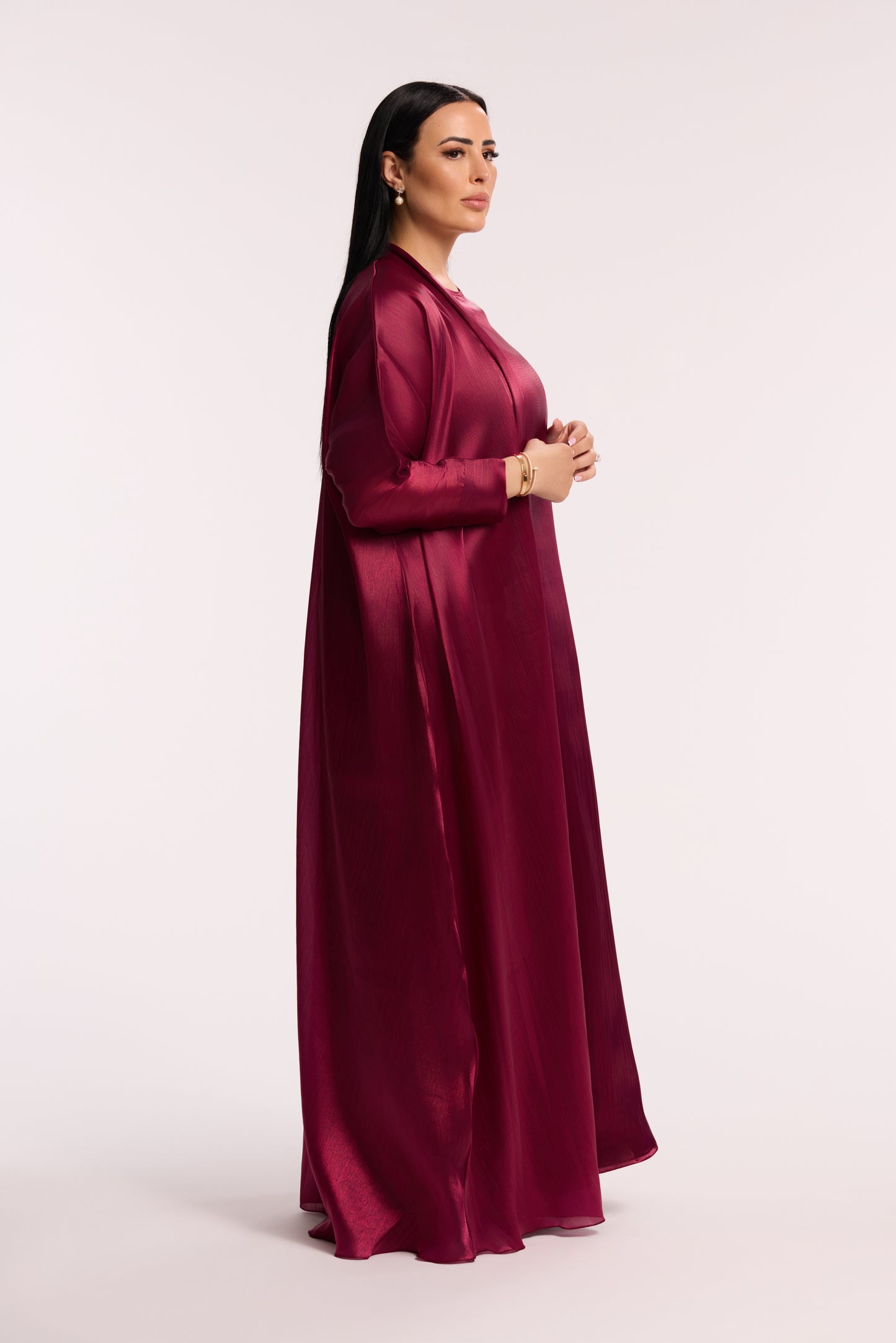 LD ABAYA AIRY ORGANZA MAROON