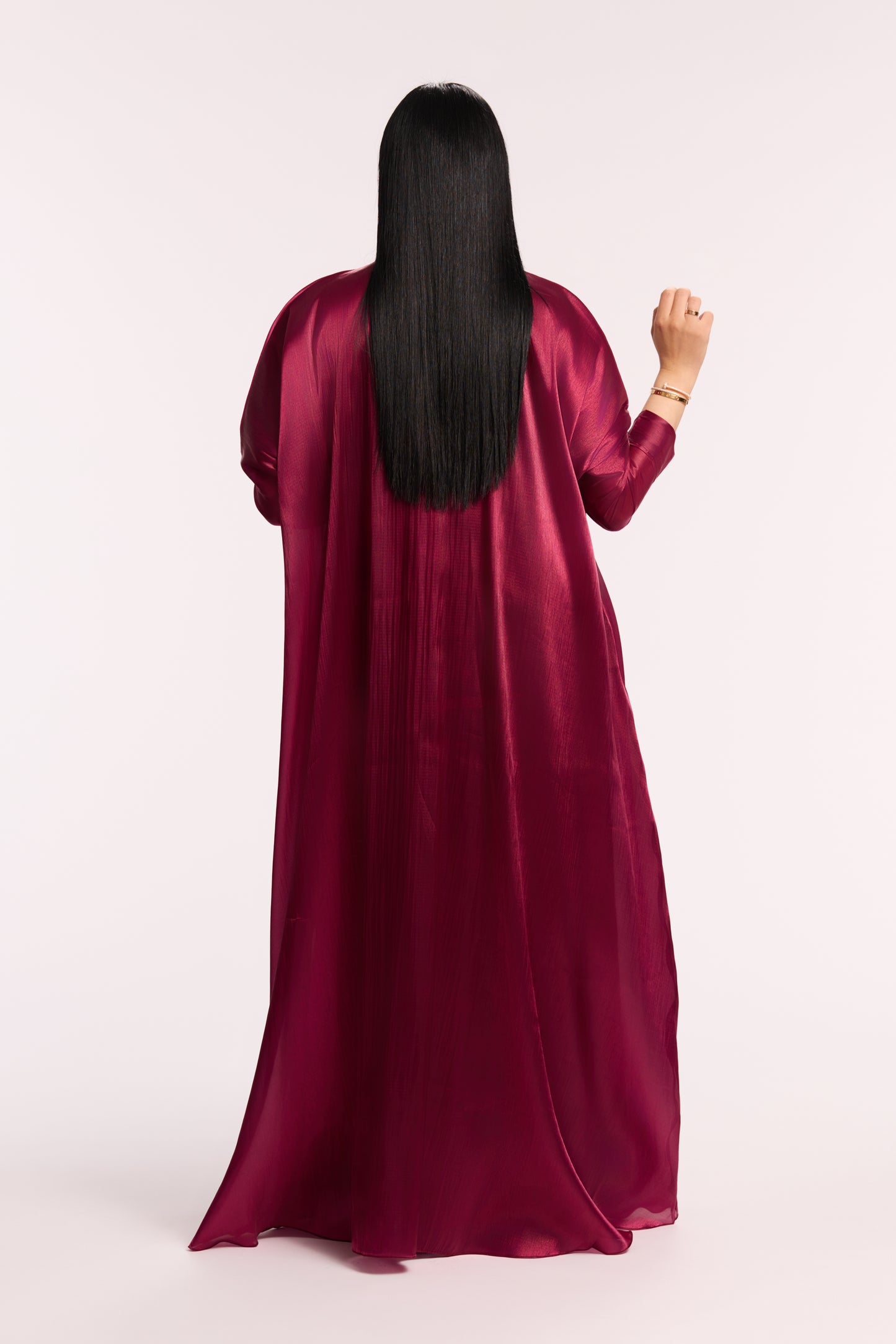 LD ABAYA AIRY ORGANZA MAROON