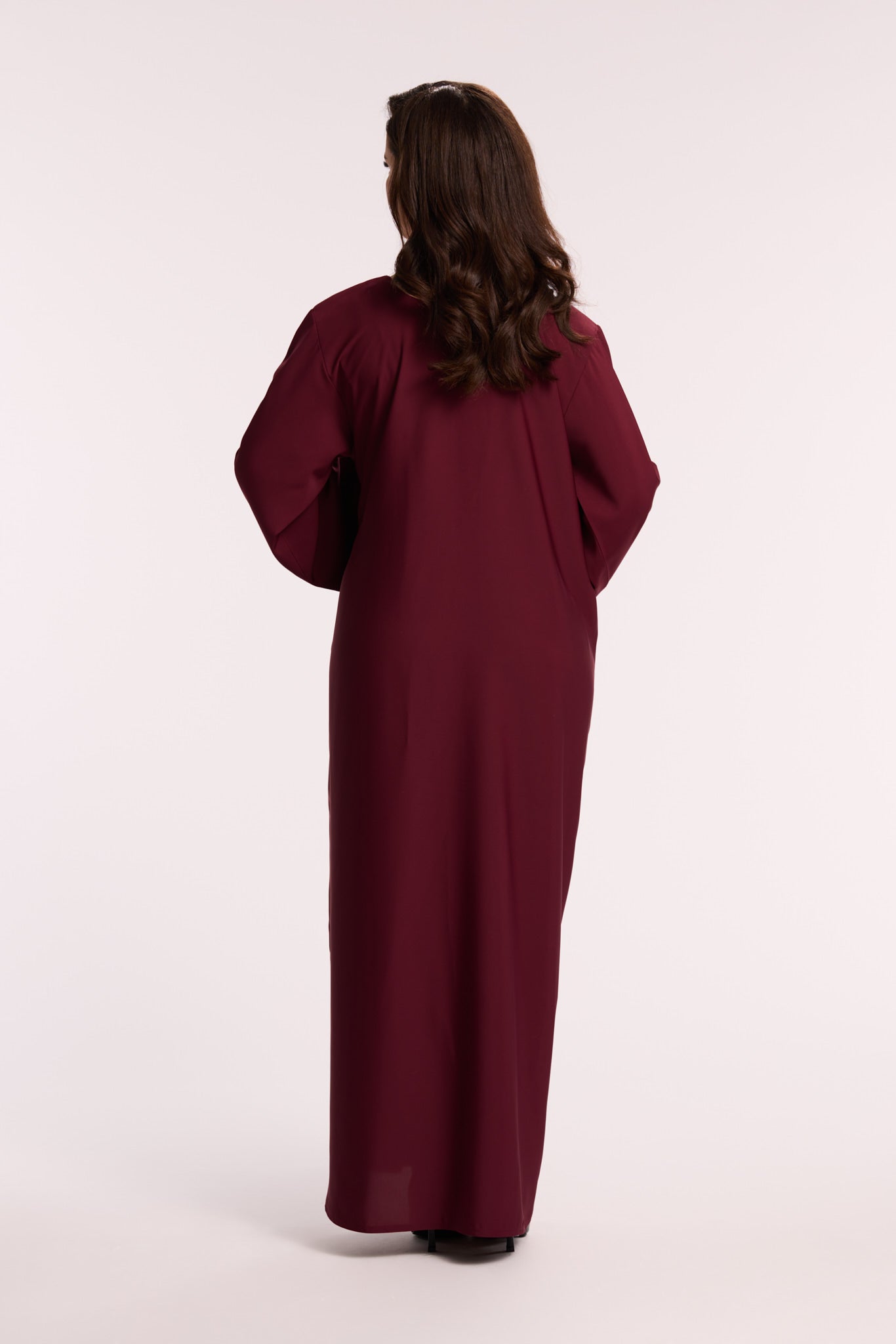 LD WRAP ABAYA BORDEAUX RED